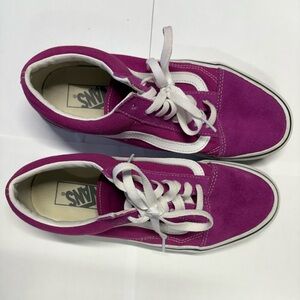 Vans Women's Pink Suede Sneakers